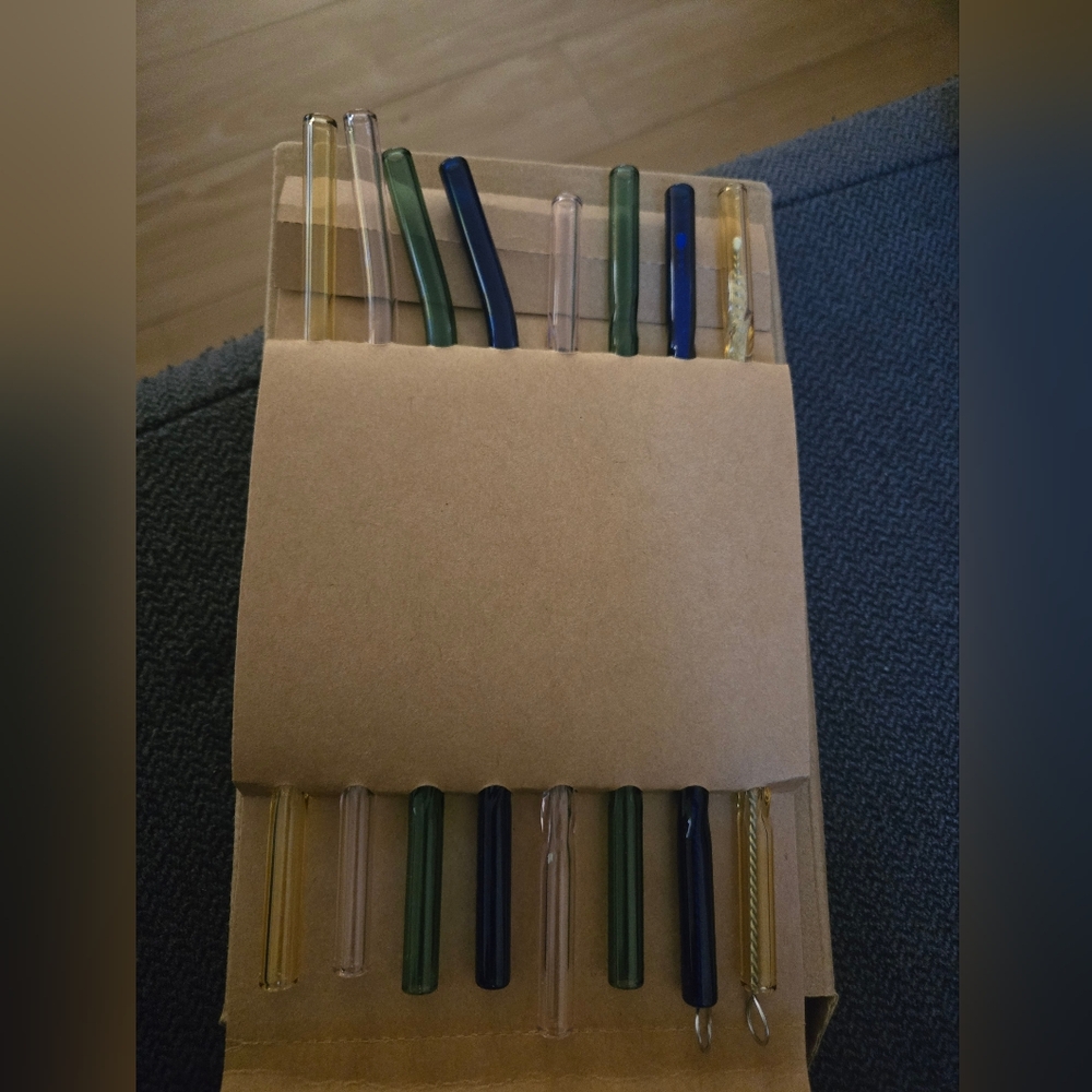 Glass Straw Set - Multicolor